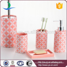 Viver presentes decoração cerâmica romântica banheiro acessórios rosa